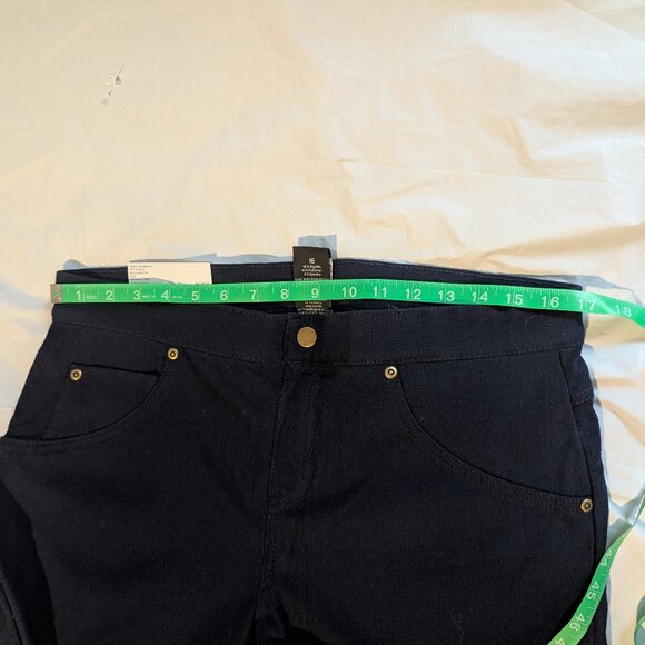 NWT Fleece Line Jeggings Dark Blue Womens Size 16 - Picture 5 of 11
